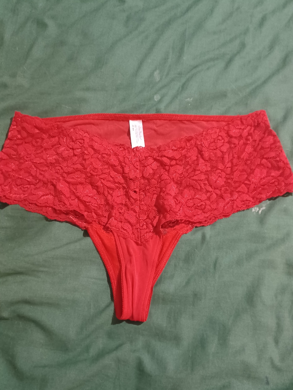 Delta Burke Red Lace Bikini Panty